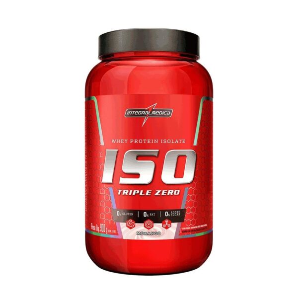ISO TRIPLE ZERO SABOR MORANGO 900G POTE